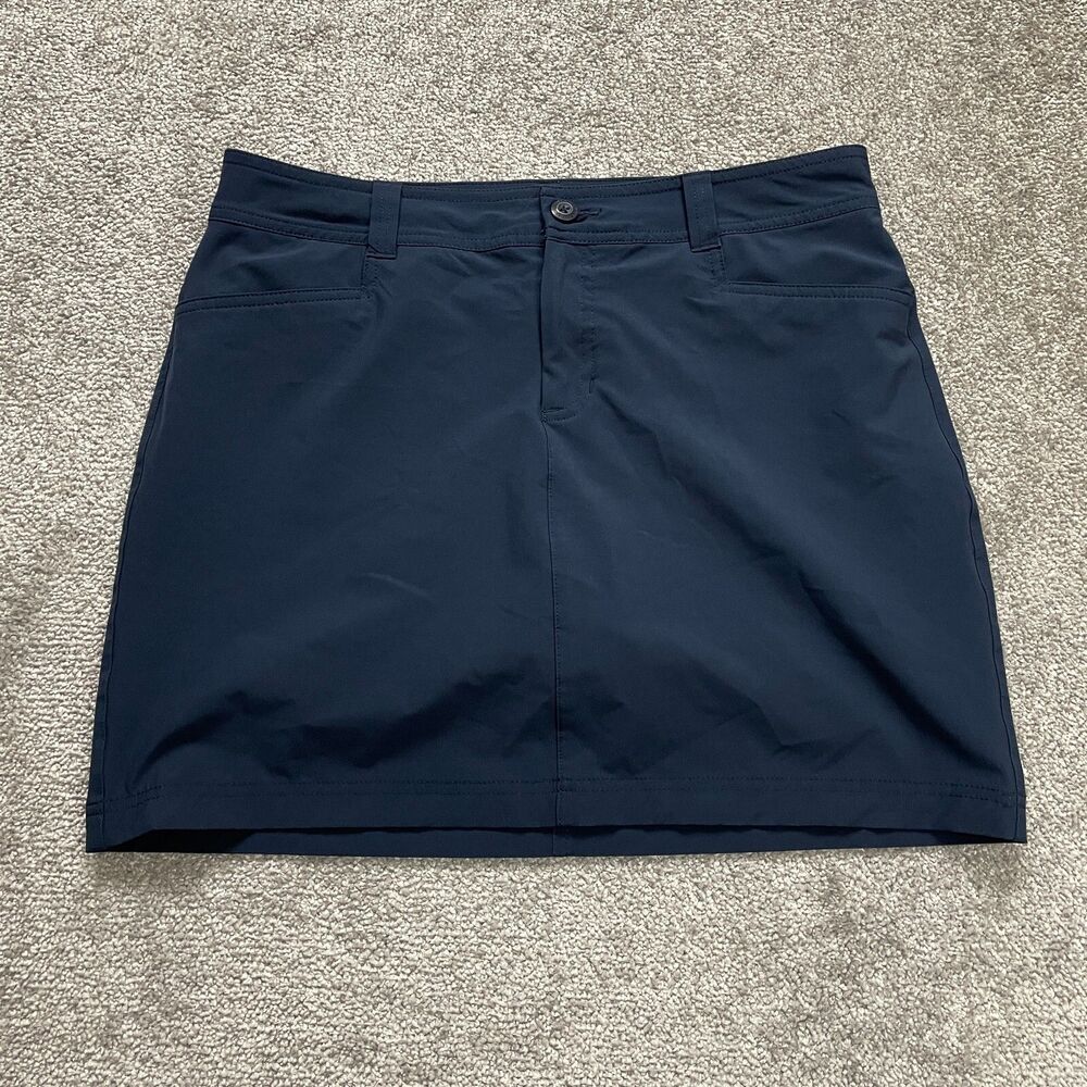 Eddie Bauer Active Mini Skirt Womens 8 Navy Blue Microfiber Golf Tennis Sports